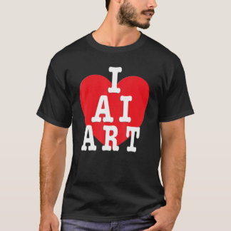 T-shirt I Love AI - I Heart AI