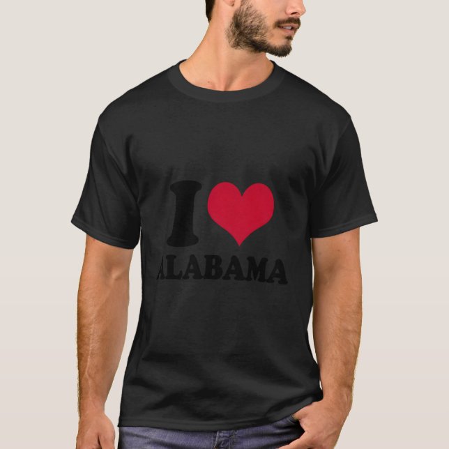 T-shirt I Love Alabama Al (Devant)
