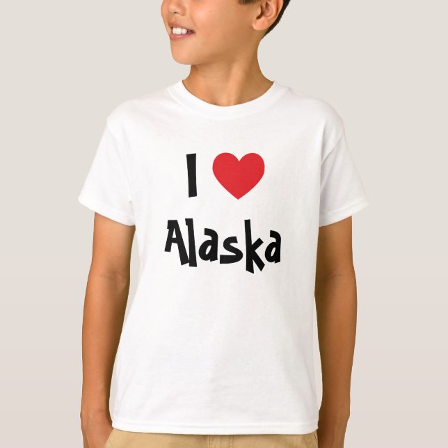 T-shirt I Love Alaska (Devant)