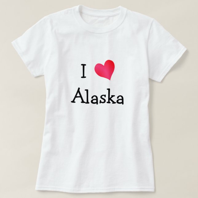 T-shirt I Love Alaska (Design devant)