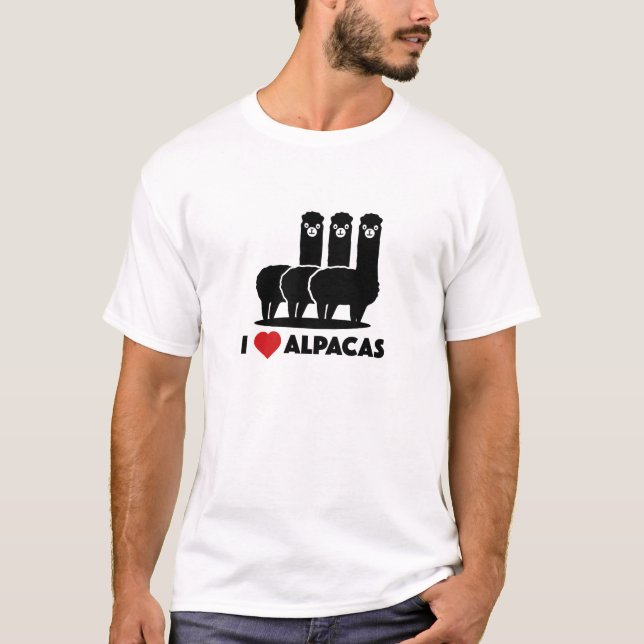T-shirt I Love Alpacas (Devant)