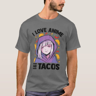 T-shirt I Love Anime And Avocados - Kawaii Blushing Otaku