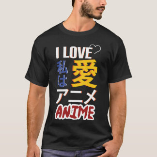 T-shirt I Love Anime Kanji boy
