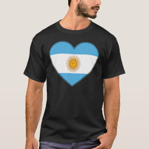 T-shirt I Love Argentina Argentine Drapeau Coeur Hommes Fe