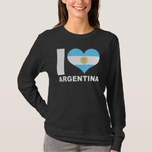 T-shirt I Love Argentina Heart Flag Argentine