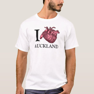 T-shirt I Love Auckland coeur anatomiquement correct