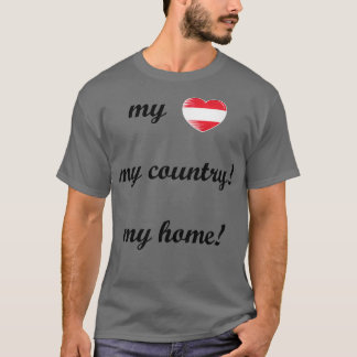 T-shirt I Love Austria Drapeau My Home Mon pays 8