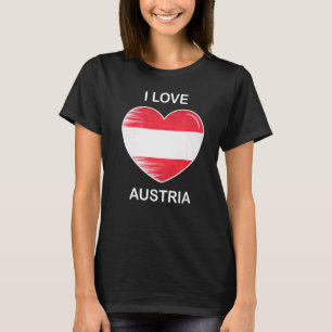 T-shirt I Love Austria My Home Mon Pays Coeur Autriche 3