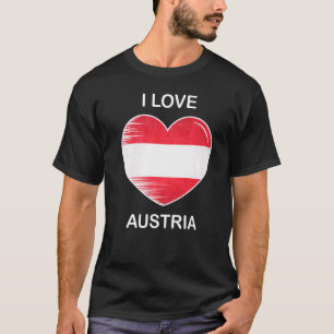 T-shirt I Love Austria My Home Mon Pays Coeur Autriche 3