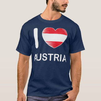 T-shirt I Love Autriche Drapeau Ma maison Mon pays 10