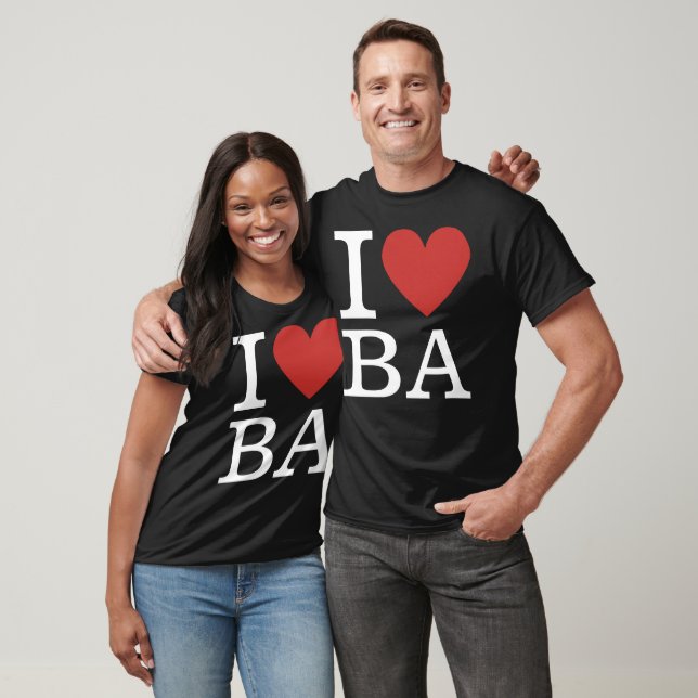 T-shirt I ❤️ Love BA (Business Analytics Staff) PERSONNALI (Unisexe)