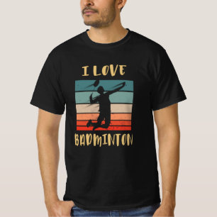 T-shirt I Love Badminton Jump Smash