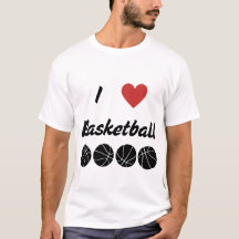 I Love Basketball Texte Design