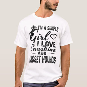 T-shirt I Love Basset Hound Hounds Chien Chiot Puppy Lover