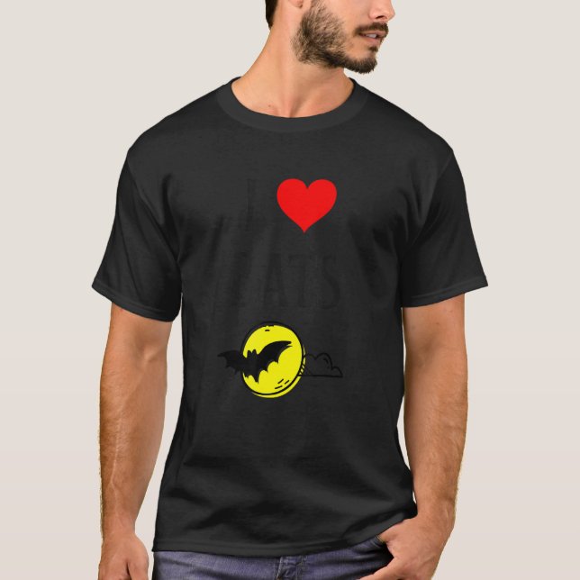 T-shirt I Love Bats I Heart Bats Vampire Bat lover Chiropt (Devant)