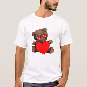 T-shirt I Love Bear Is My Valentine Happy Valentines Day 2