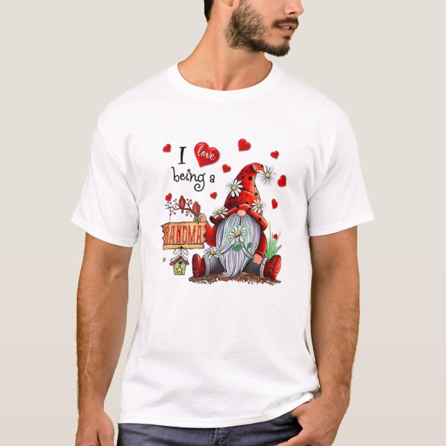 T-shirt I Love Being A Grand-Mère - Gnome Daisy Christmas  (Devant)
