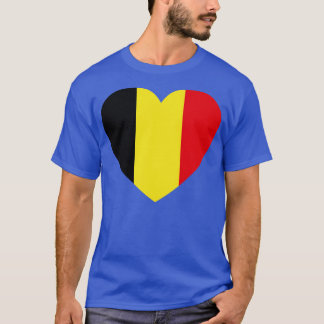 T-shirt I Love Belgium HeartFormé drapeau belge