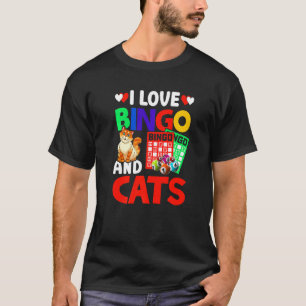T-shirt I Love Bingo Et Chats Bingo Caller Caller Humour L