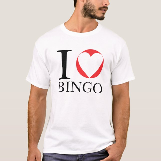 T-shirt I Love Bingo | Funny Bingo Lover Funny Bingo (Devant)