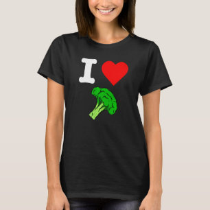 T-shirt I Love Broccoli I Heart Vegetables Bio Vegan L