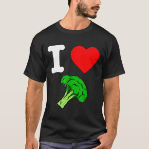T-shirt I Love Broccoli I Heart Vegetables Bio Vegan L