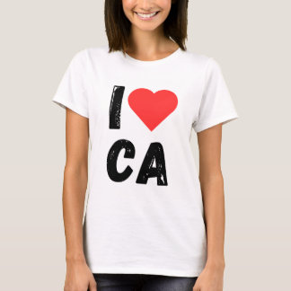T-shirt I Love CA - California Heart Design