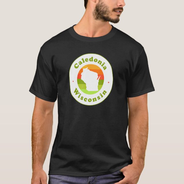T-shirt I Love Caledonia Wisconsin Wi-Fi Souvenir (Devant)