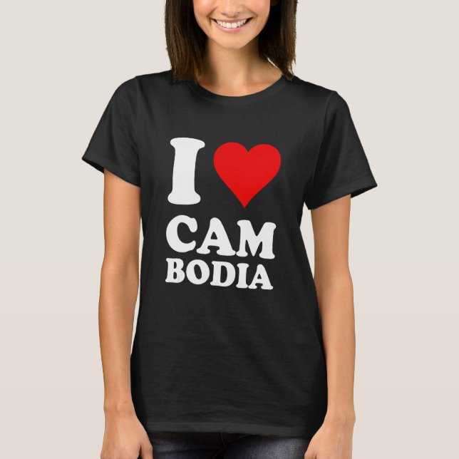 T-shirt I Love Cambodia (Devant)