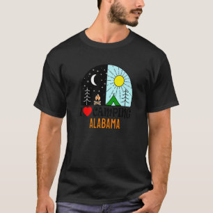 T-shirt I Love Camping Alabama Amérique Extérieur Nature R