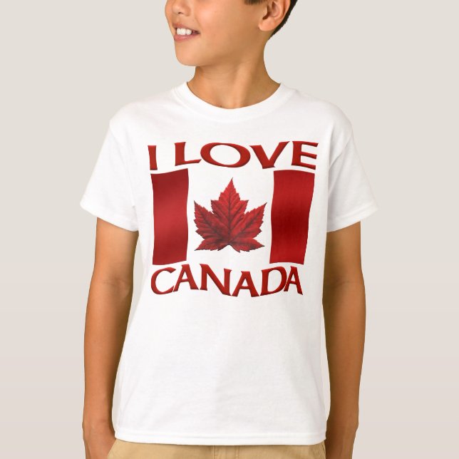 T-shirt I Love Canada Souvenir de l'enfant Chemise (Devant)