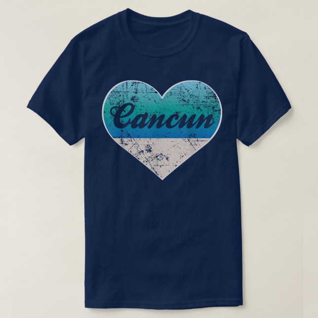 T-shirt I Love Cancun , Heart Destination Vacation Gift  (Design devant)