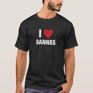 T-shirt I LOVE CANNES France Europe avec Red Love Heart