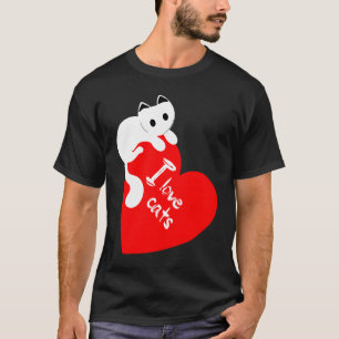 T-shirt I Love Chats chat chatons animaux amis coeur