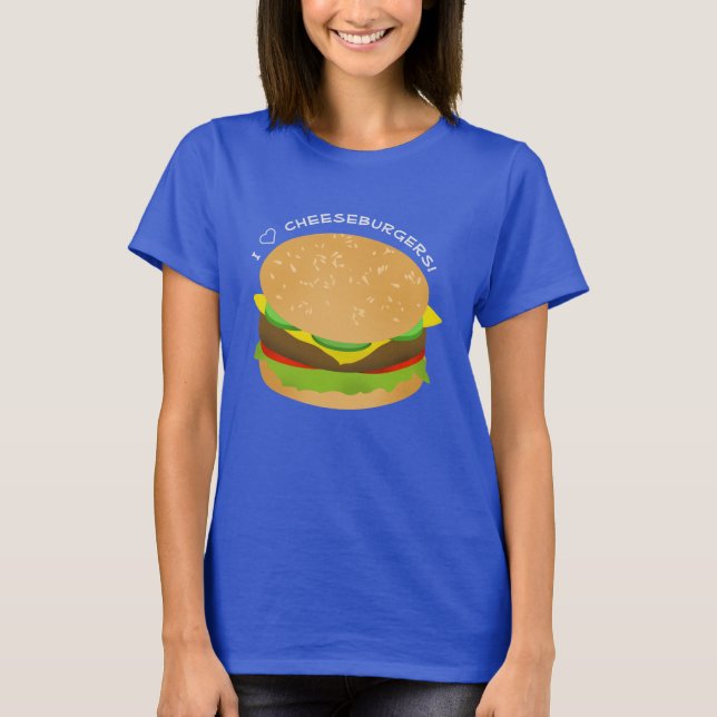 T-shirt I Love Cheeseburgers (Devant)