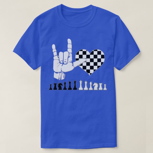 T-shirt I Love Chess Love Sign (Design devant)