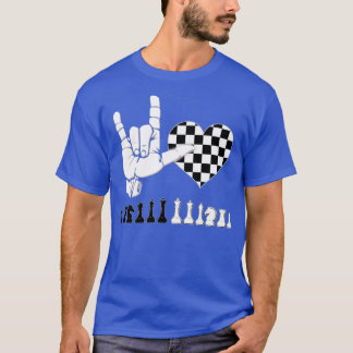 T-shirt I Love Chess Love Sign