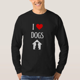 T-shirt I Love Chiens I Heart Chiens Amoureux des chiens C