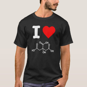 T-shirt I Love Citric Acid Skincare Ingrédients Chimie