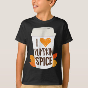 T-shirt I Love Citrouille Spice Coffee Automne automne sai