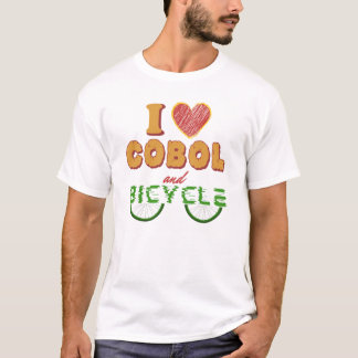 T-shirt I Love Cobol Programming and The Bicycle