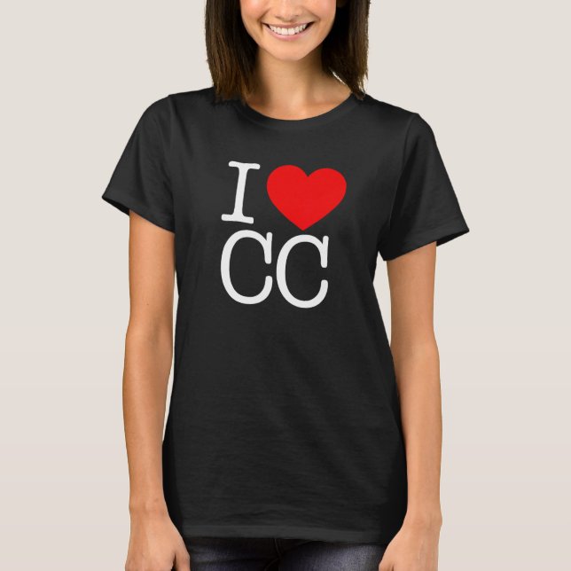 T-shirt I Love (Coeur) CC (Devant)