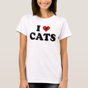 T-shirt I Love (Coeur) Chats