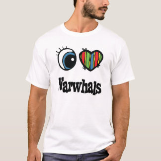 T-shirt I Love (Coeur) Narwhals