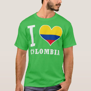 T-shirt I Love Colombian , Yo Amo Colombia Camiseta