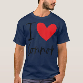 T-shirt I Love Connor Name Heart Personalized Men Guy BFF 