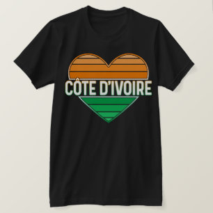 T-shirt I Love Côte d'Ivoire, Côte d'Ivoire Coeur