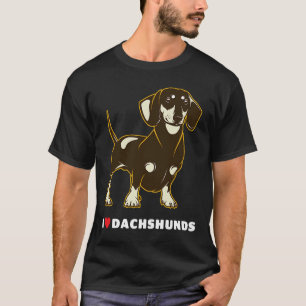 T-shirt I Love Dachshunds Dog Art