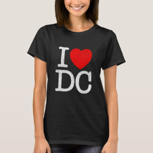 T-shirt I Love DC Souvenir Washington Trouvé I Heart D