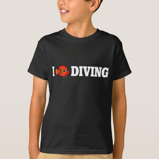 T-shirt I Love Diving (Devant)